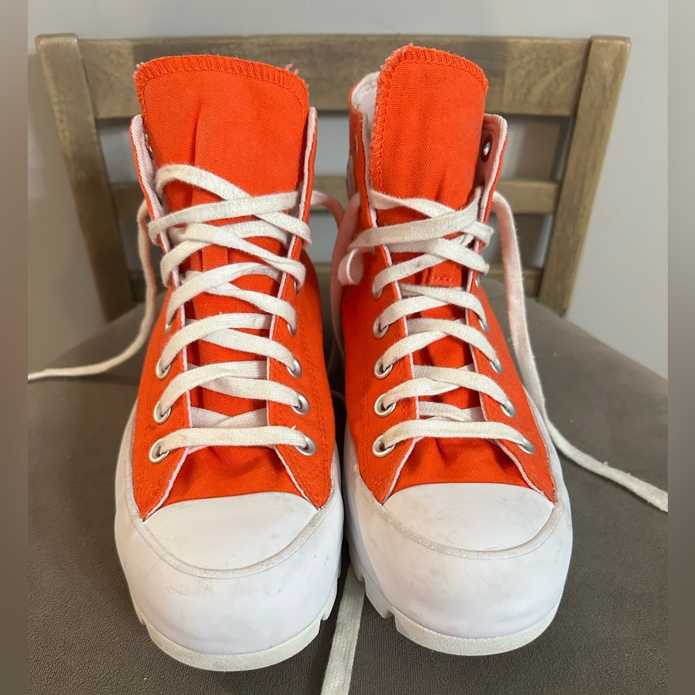 Converse Vibrant Orange High Tops